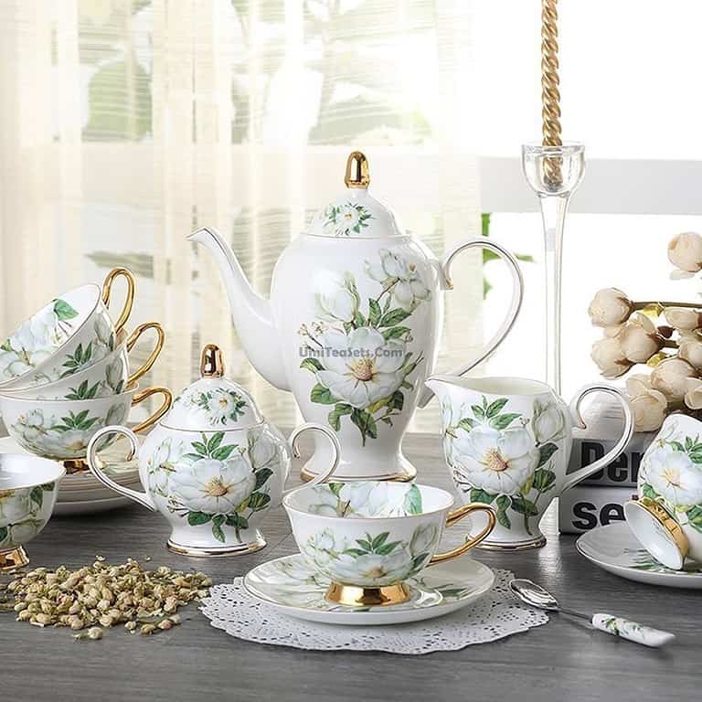 flowered tea sets